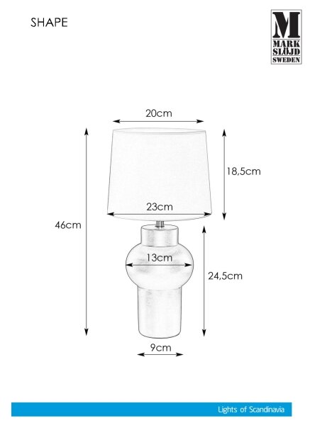 Markslöjd 108450 - Eπιτραπέζια λάμπα SHAPE 1xE27/40W/230V λευκό