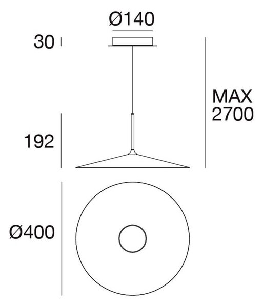 Poe Plus LED κρεμαστό φωτιστικό, μαύρο