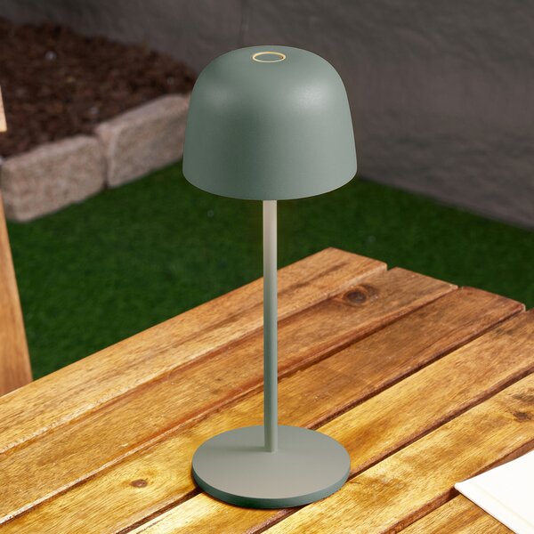 Lindby LED-Akku-Τραπεζοκαλύμματα Arietty, πράσινο, ρυθμιζόμενο, IP65, ρυθμιζόμενος, Πράσινο, Σαλόνι / τραπεζαρία, Αλουμίνιο, σύγχρονο