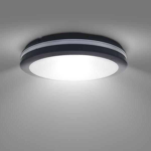 Solight WO820- LED Φωτιστικό dimming LED/18W/22W/26W/230V 3000/4000/6500K IP65 μαύρο