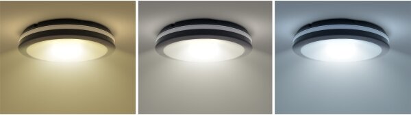 Solight WO820- LED Φωτιστικό dimming LED/18W/22W/26W/230V 3000/4000/6500K IP65 μαύρο