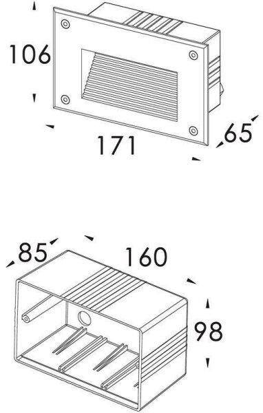 Deko-Light 100028 - Εντοιχιζόμενο φωτιστικό SIDE 1xG9/40W/230V IP65