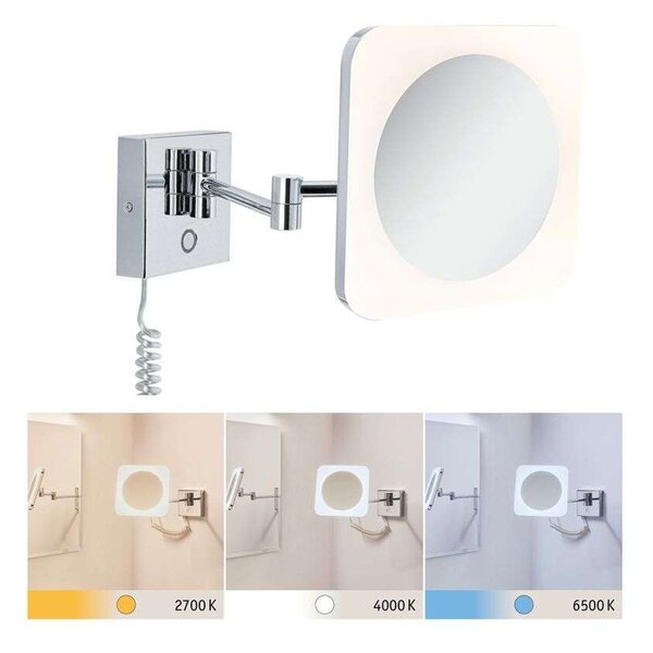 Paulmann - Jora LED Vanity Φωτιστικό Τοίχου IP44 Χρώμιο/Λευκό/Mirror