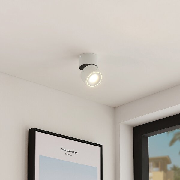 Arcchio LED-Deckenstrahler Rotari, λευκό, 1-φωτιστικό, 681lm, ρυθμιζόμενος, Λευκό, Διάδρομος, Αλουμίνιο, σύγχρονο