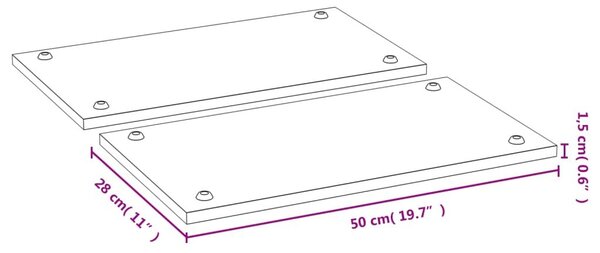 Καλύμματα Εστιών Κουζίνας 2 Τεμ. 50 x 28 x 1,5 εκ. από Μπαμπού - Καφέ