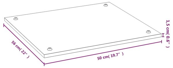 Κάλυμμα Εστιών Κουζίνας 50 x 56 x 1,5 εκ. από Μπαμπού - Καφέ