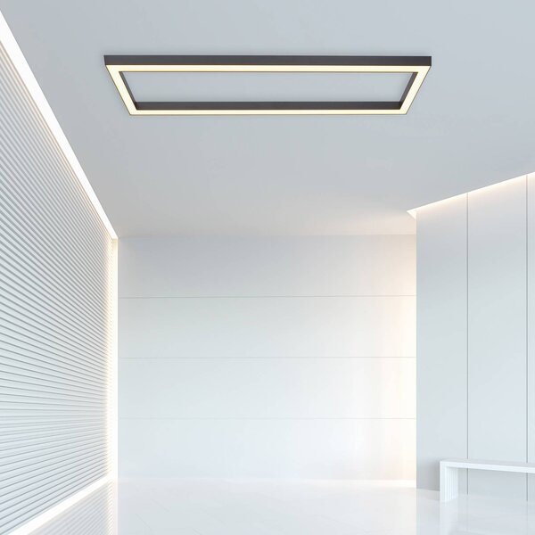 Φωτιστικό οροφής LED PURE Lines, 110 x 30 cm, ανθρακί, τηλεχειριστήριο