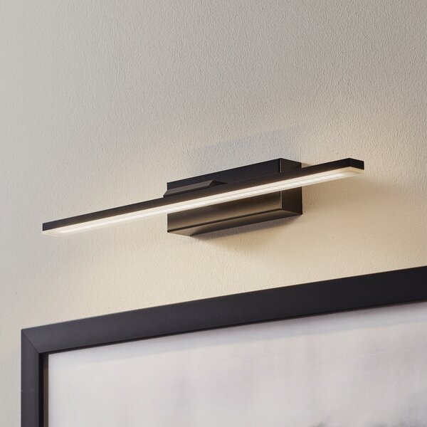 MCJ Φωτιστικό τοίχου LED Miroir 40 cm μαύρο 4000K, Μαύρο, Μπάνιο, Μέταλλο, σύγχρονο