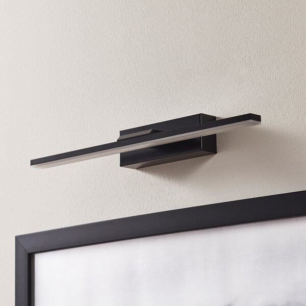 MCJ Φωτιστικό τοίχου LED Miroir 40 cm μαύρο 4000K, Μαύρο, Μπάνιο, Μέταλλο, σύγχρονο