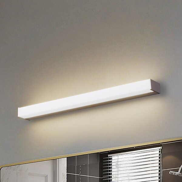 Lindby Φωτιστικό τοίχου LED Philippa, τετράγωνο, 59 cm, χρώμα αλουμινίου, IP44, Μεταλλικό, Μπάνιο, Αλουμίνιο, σύγχρονο