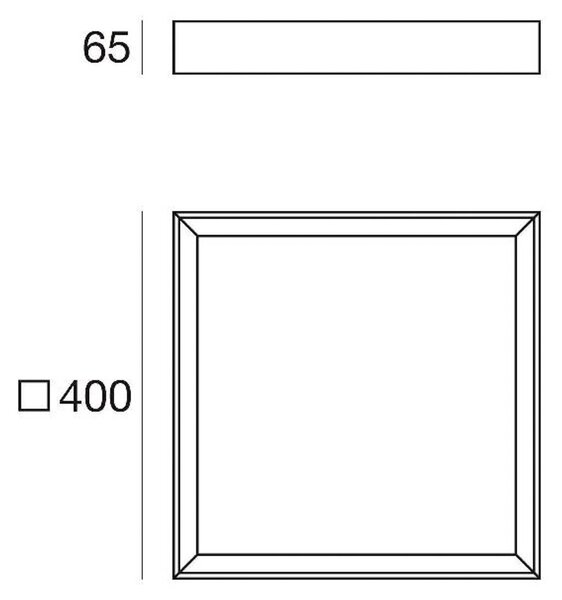 Φωτιστικό οροφής LED Tara Q, 40 x 40 cm, μαύρο, 3.000 K, αλουμίνιο