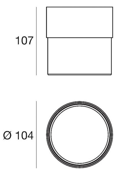 Φωτιστικό οροφής Crumb LED, λευκό, Ø 10,4 cm, σίδερο, γυαλί