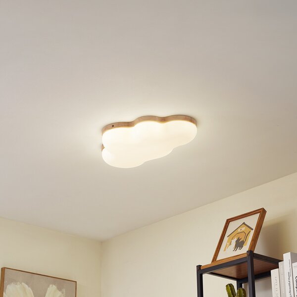 Lindby LED φωτιστικό οροφής Pilvi, πλαστικό, σύννεφο, 50 cm, Λευκό, Σαλόνι / τραπεζαρία, Πλαστικό, σύγχρονο