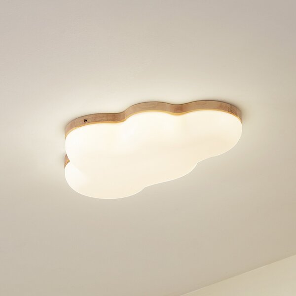Lindby LED φωτιστικό οροφής Pilvi, πλαστικό, σύννεφο, 50 cm, Λευκό, Σαλόνι / τραπεζαρία, Πλαστικό, σύγχρονο