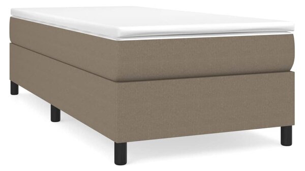 VidaXL Κρεβάτι Boxspring με Στρώμα Taupe 80x200 εκ. Υφασμάτινο