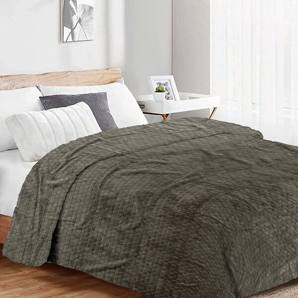Κουβέρτα Fleece Μονή (160x220) Dimcol Brick 07 Olive