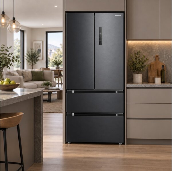Ψυγείο Multidoor Heinner HCFD-M516INVHDXE++ No Frost, με Χωρητικότητα 516L, Ενεργειακή Κλάση Ε και Ύψος 189.8cm - Anthracite