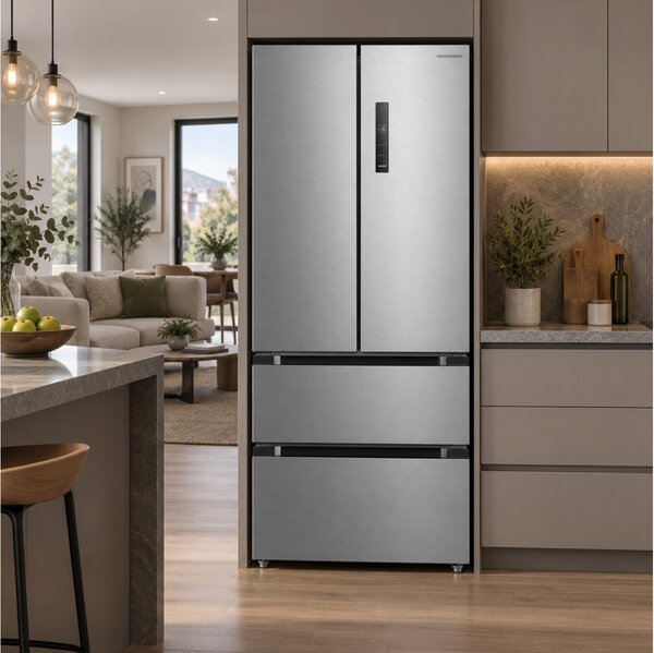 Ψυγείο Multidoor Heinner HCFD-M516INVXE++ No Frost, με Χωρητικότητα 516L, Ενεργειακή Κλάση Ε και Ύψος 189.8cm - Inox