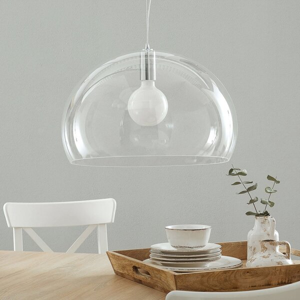 Kartell FL/Y - LED κρεμαστό φωτιστικό, διαφανές, ρυθμιζόμενος, Διαφανές, Σαλόνι / τραπεζαρία, Πλαστικό, σχεδιασμός