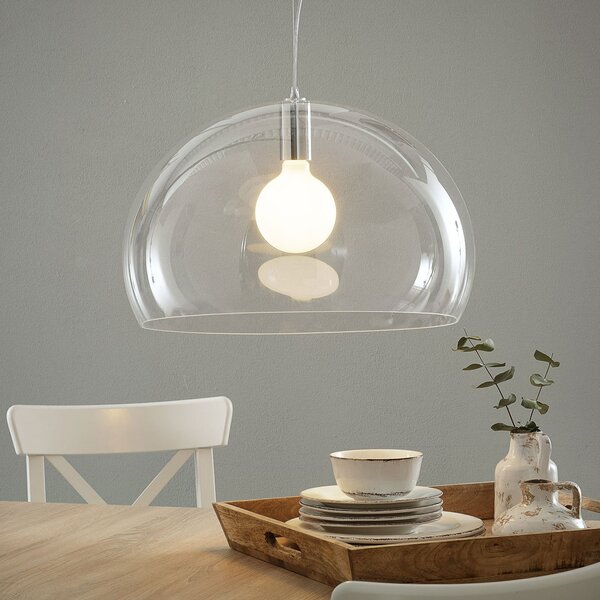 Kartell FL/Y - LED κρεμαστό φωτιστικό, διαφανές, ρυθμιζόμενος, Διαφανές, Σαλόνι / τραπεζαρία, Πλαστικό, σχεδιασμός