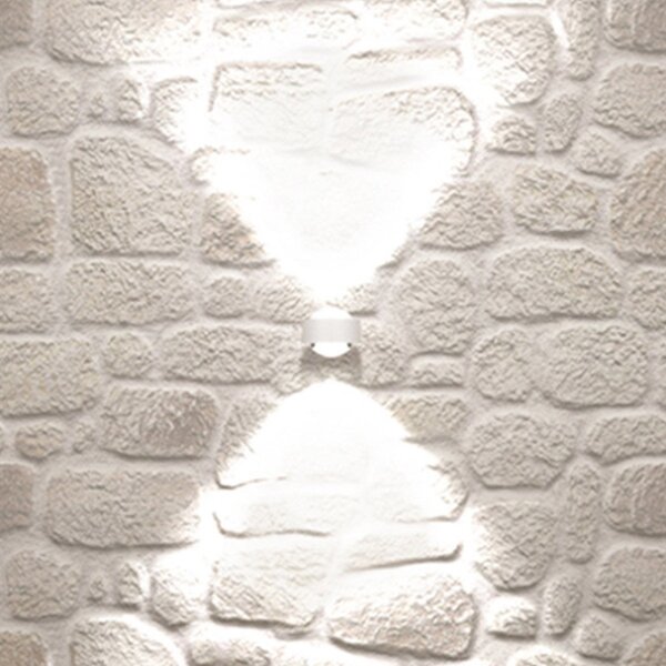Top Light Puk Mini Wall LED 2x8W φακοί διαφανείς, λευκό ματ, ρυθμιζόμενος, Λευκό, Σαλόνι / τραπεζαρία, Μέταλλο, σχεδιασμός