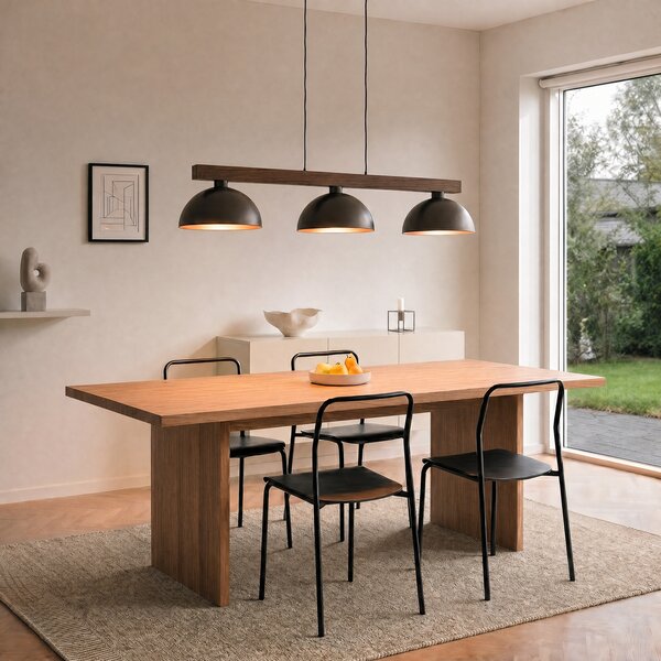 TK Lighting Κρεμαστό φωτιστικό Oslo, καφέ, 3 λάμπες, μήκος 118 cm, E27, ρυθμιζόμενος, Καφέ / Σκουριάς, Σαλόνι / τραπεζαρία, Μέταλλο, σύγχρονο