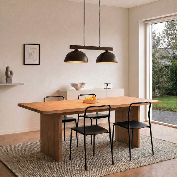 TK Lighting Κρεμαστό φωτιστικό Oslo, καφέ, 2 λάμπες, μήκος 83 cm, E27, ρυθμιζόμενος, Καφέ / Σκουριάς, Σαλόνι / τραπεζαρία, Μέταλλο, σύγχρονο