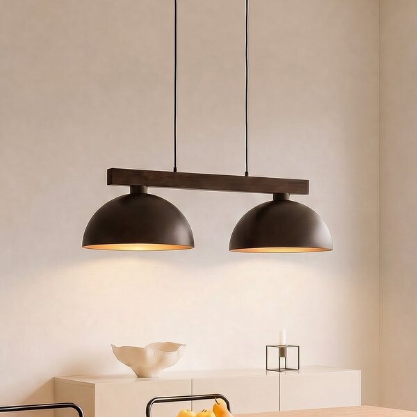 TK Lighting Κρεμαστό φωτιστικό Oslo, καφέ, 2 λάμπες, μήκος 83 cm, E27, ρυθμιζόμενος, Καφέ / Σκουριάς, Σαλόνι / τραπεζαρία, Μέταλλο, σύγχρονο