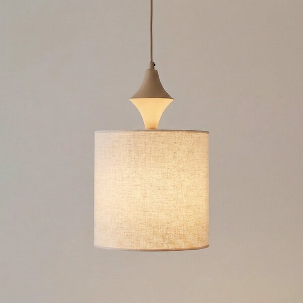 TK Lighting Φωτιστικό οροφής Amura, μπεζ/αμμώδες, ύφασμα, Ø 25 cm, E27, ρυθμιζόμενος, Μπεζ, Σαλόνι / τραπεζαρία, Ύφασμα / Κλωστοϋφαντουργία, σύγχρονο
