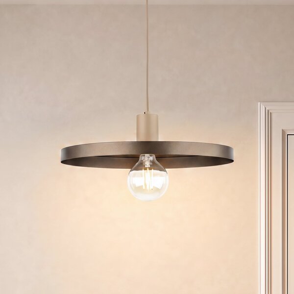 TK Lighting Κρεμαστό φωτιστικό Sila, καφέ/αμμώδες, μέταλλο, Ø 45 cm, E27, ρυθμιζόμενος, Καφέ / Σκουριάς, Σαλόνι / τραπεζαρία, Μέταλλο, σύγχρονο
