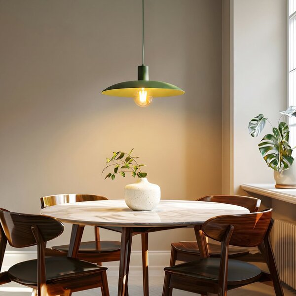 TK Lighting Κρεμαστό φωτιστικό Astra, πράσινο, μέταλλο, Ø 41 cm, E27, ρυθμιζόμενος, Πράσινο, Σαλόνι / τραπεζαρία, Μέταλλο, σύγχρονο