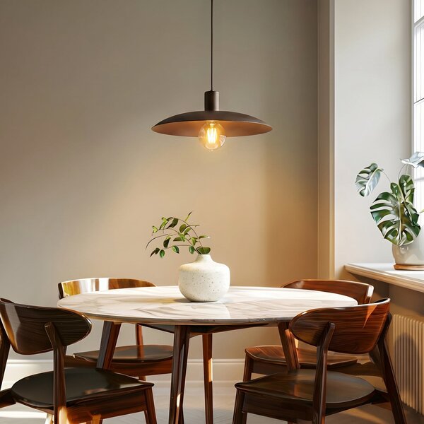 TK Lighting Φωτιστικό οροφής Astra, καφέ, μέταλλο, Ø 41 cm, E27, ρυθμιζόμενος, Καφέ / Σκουριάς, Σαλόνι / τραπεζαρία, Μέταλλο, σύγχρονο