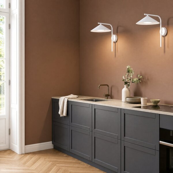 TK Lighting Φωτιστικό τοίχου Lume S, γκριζ-μπεζ, μέταλλο, ύψος 31 cm, GX53, ρυθμιζόμενος, Γκρι, Σαλόνι / τραπεζαρία, Μέταλλο, σύγχρονο