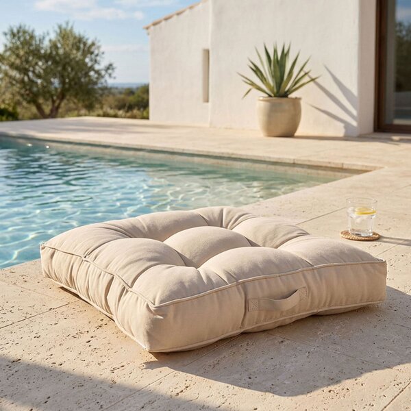Αδιάβροχη Μαξιλάρα Δαπέδου (60x60x12) Ravelia Sole Beige