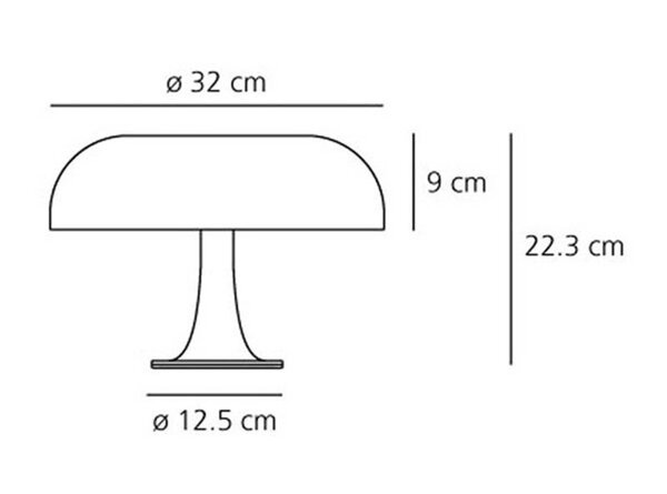 Artemide Nessino - Επιτραπέζιο φωτιστικό σχεδιαστών, πορτοκαλί