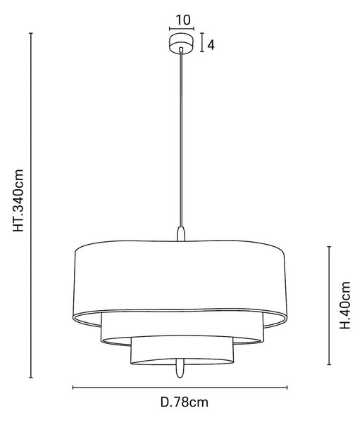 MARKET SET Pebble υφασμάτινο κρεμαστό φωτιστικό κρέμα Ø 78 cm