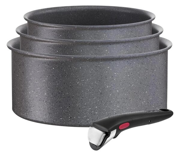 Tefal - Σετ of cookware 4 τμχ INGENIO BLACK STONE