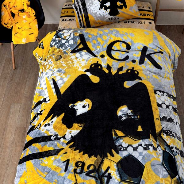 Κουβέρτα Fleece Μονή (160x220) Palamaiki AEK DG