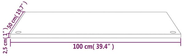 Επιφάνεια Γραφείου Λευκή 100x50x2,5 εκ. από Μασίφ Ξύλο Πεύκου - Λευκό