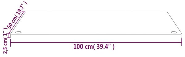 Επιφάνεια Γραφείου 100 x 50 x 2,5 εκ. από Μασίφ Ξύλο Πεύκου - Καφέ