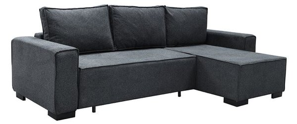 LONDON Καναπές Γωνία - Κρεβάτι, Ύφασμα Ανθρακί Sofa:271x158x90 Bed:132x227cm