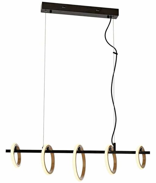 Φωτιστικό Οροφής - Ράγα 683AVN1380 80x20x100cm 5xLed 6500K 6W Black-Gold Opviq