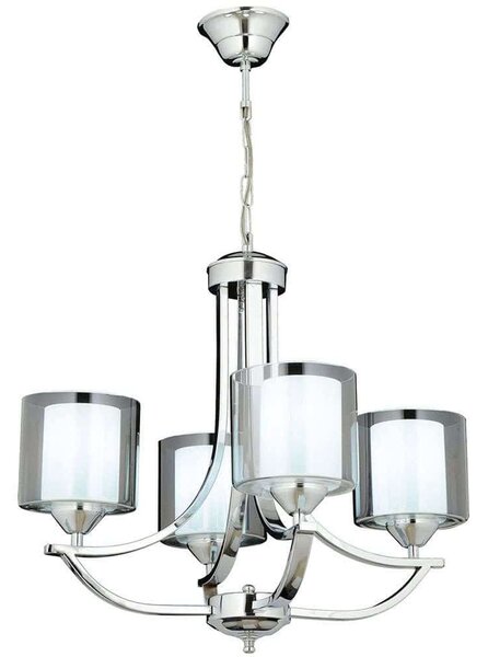 Φωτιστικό Οροφής 683AVN1432 Φ55x82cm 4xE27 60W Chrome Opviq