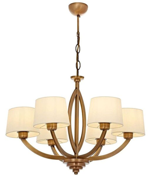 Φωτιστικό Οροφής 301AUR1312 Φ65x80cm 6xE27 60W Cream-Gold Opviq