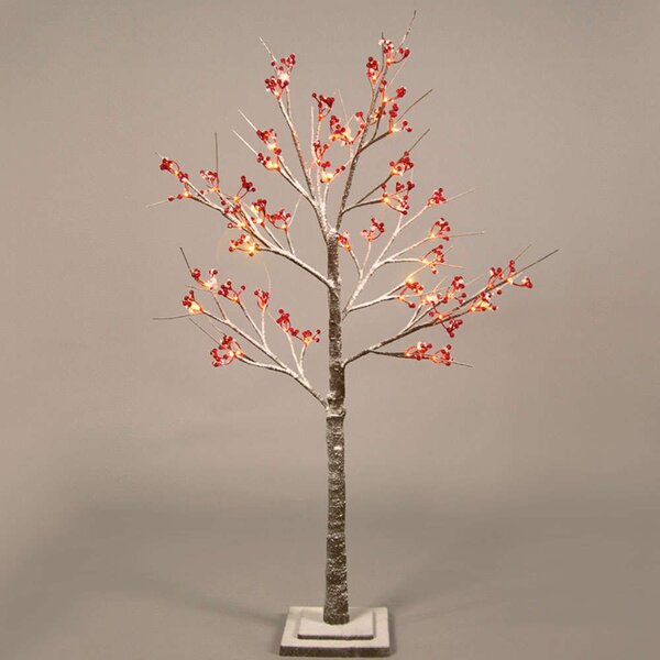 Χριστουγεννιάτικο Δέντρο Snow Red Berry Tree Με Φως Led X1048143 20x20x120cm Multi-Red Aca