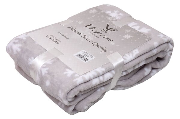 Κουβέρτα/Ριχτάρι Καναπέ Flannel Fleece 125x150 Νοέλια Γκρι - Viopros