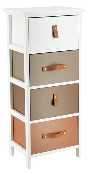 Έπιπλο 27,50x37,50x86 cm MDF με 4 Συρτάρια με Λαβή Eurocasa 9980