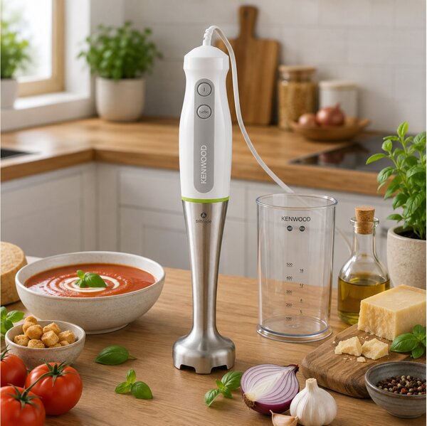 Ραβδομπλέντερ Kenwood Triblade HDP106WG με ισχύ 600W, 1 ταχύτητα και Turbo - White