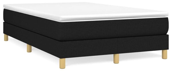 VidaXL Κρεβάτι Boxspring με Στρώμα Μαύρο 120x190 εκ. Υφασμάτινο