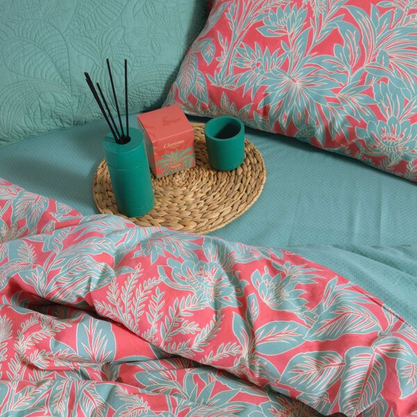 Σεντόνια Μονά (Σετ) Nef-Nef Homeware Smart Charisma Green - Coral